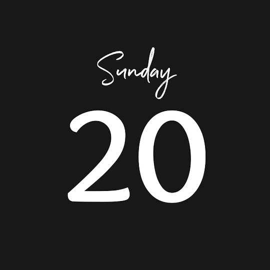 SUNDAY 20/04/2025