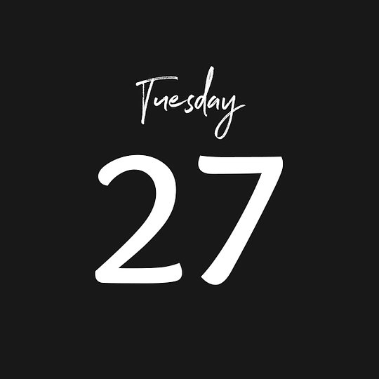 TUESDAY 27/05/2025