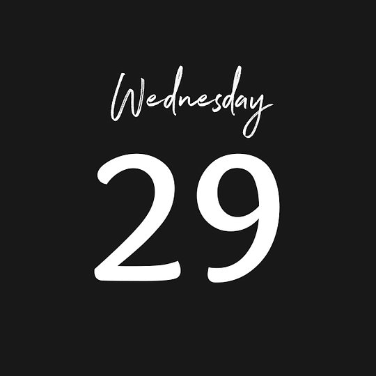WEDNESDAY 29/10/2025