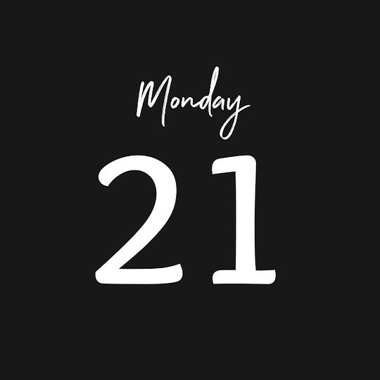 MONDAY 21/04/2025
