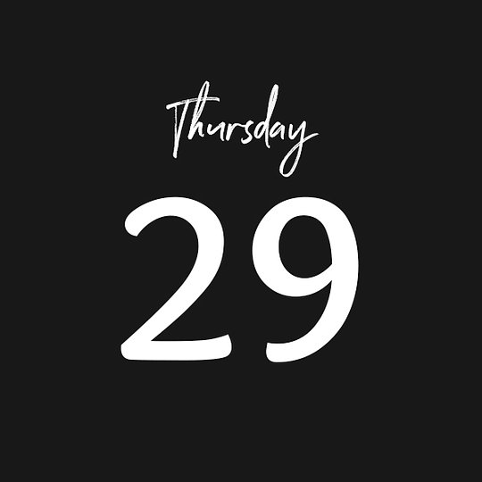THURSDAY 29/05/2025