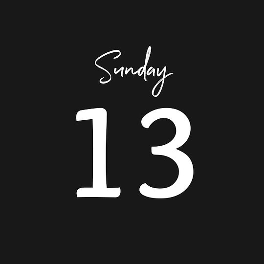 SUNDAY 13/07/2025