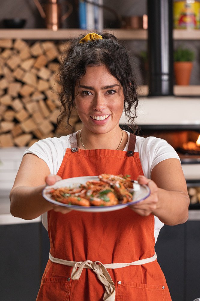 Masterchef finalist Philli Armitage-Mattin takes the stage for a live demo at Savour London 2023, Captivating Live Performance: Renowned London Chefs Creating Masterpieces at Savour Festival