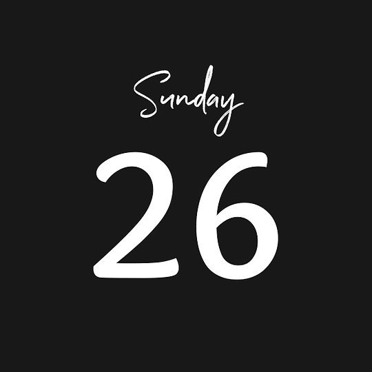SUNDAY 26/10/2025