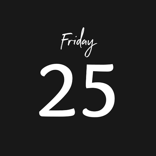 FRIDAY 25/04/2025
