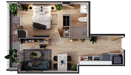 1 Bedroom Apartment