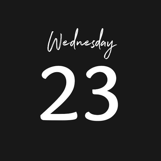 WEDNESDAY 23/04/2025