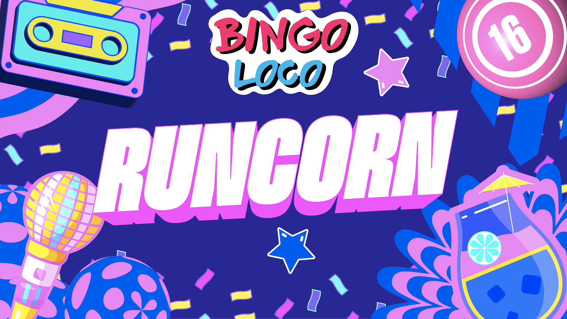 artwork for bingo loco show in runcorn