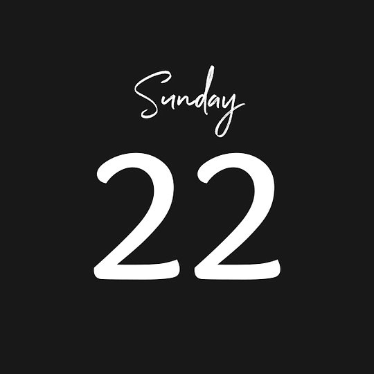 SUNDAY 22/06/2025