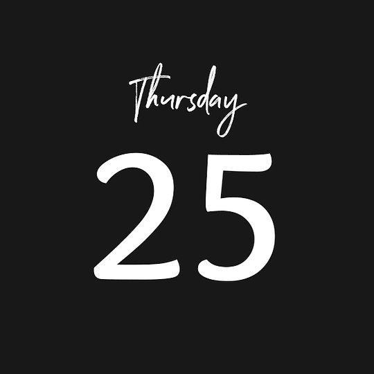 THURSDAY 25/09/2025