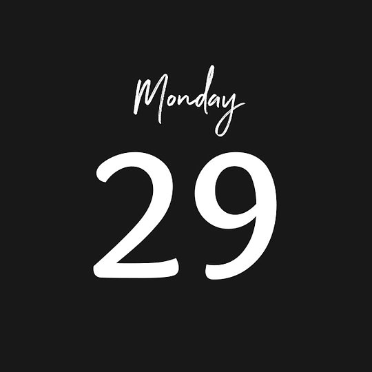 MONDAY 29/09/2025