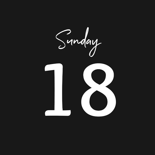 SUNDAY 18/05/2025