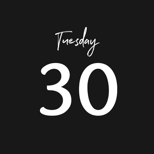 TUESDAY 30/09/2025