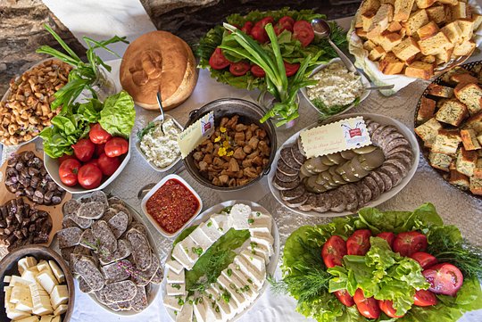 Traditional brunch made by locals