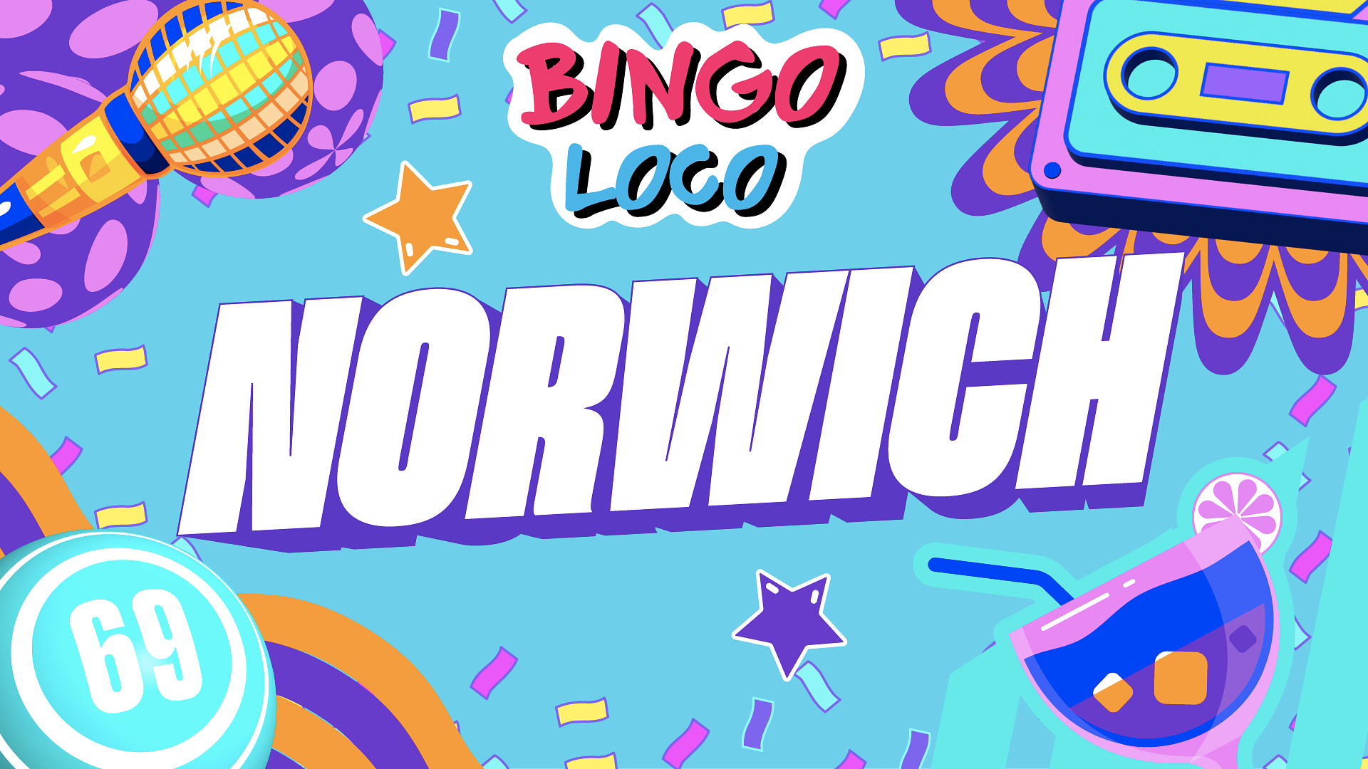 artwork for bingo loco show in norwich