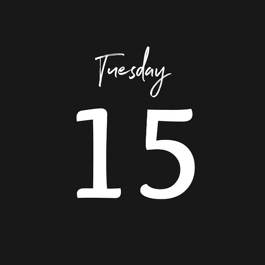 TUESDAY 15/07/2025