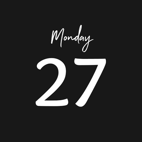MONDAY 27/10/2025
